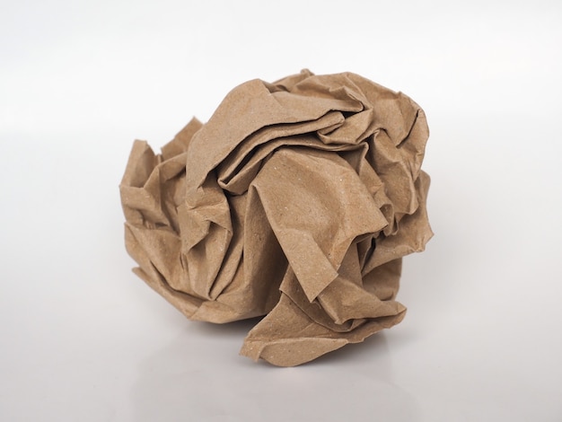 Crumpled paper ball