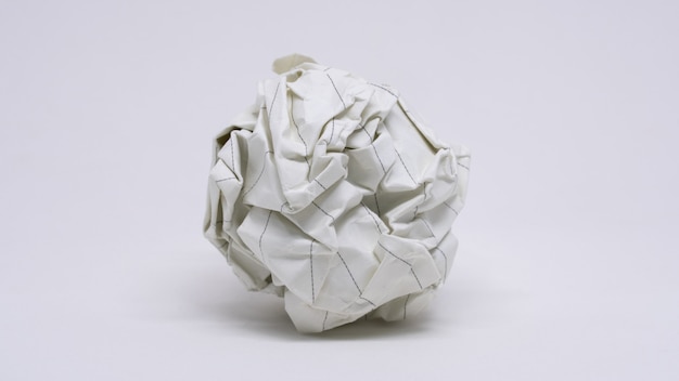 Photo crumpled paper ball