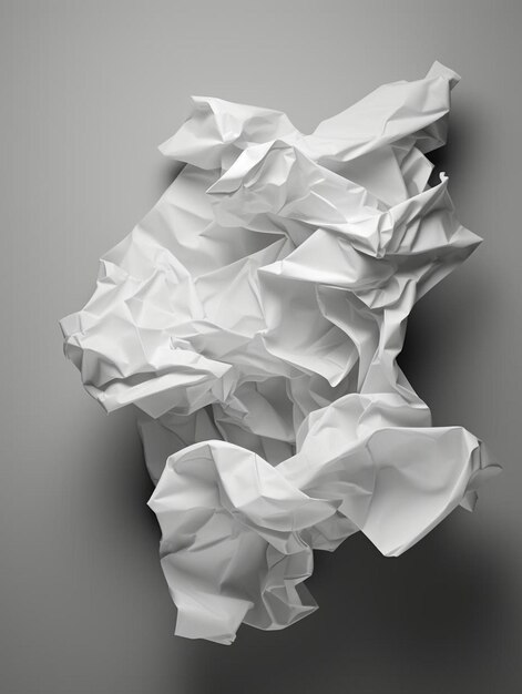 Photo crumpled a paper on gray background high quality highly detailed k mockup hd