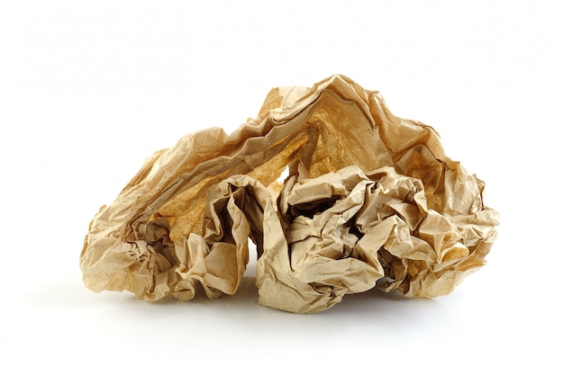 Crumpled paper isolated