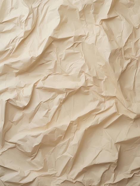 Фото Текстура мятой бумаги абстрактный фон бежевая бумага