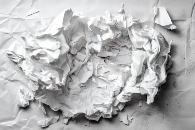 Crumpled paper texture in black and white