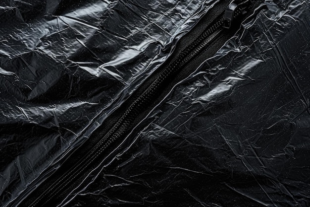 Crumpled Plastic Zip Bag with Grunge Texture