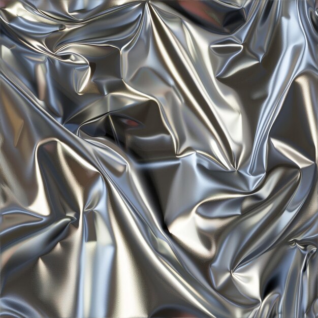 Crumpled Silver Foil with Shadows