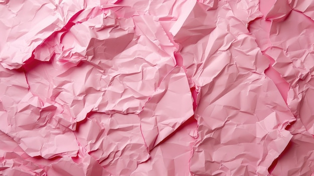 Сморщенная и разорванная розовая бумажная текстура фона для дизайна