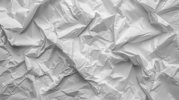 Crumpled white paper background texture