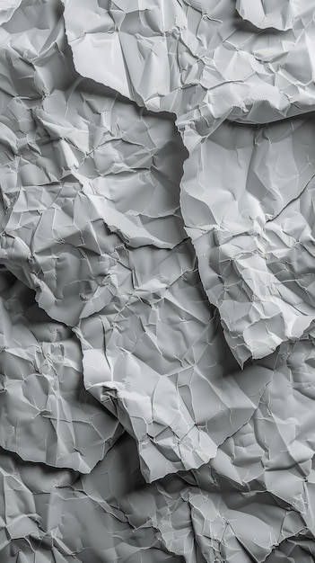 Photo crumpled white paper background texture