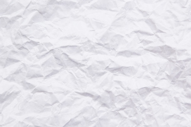 Crumpled white paper background