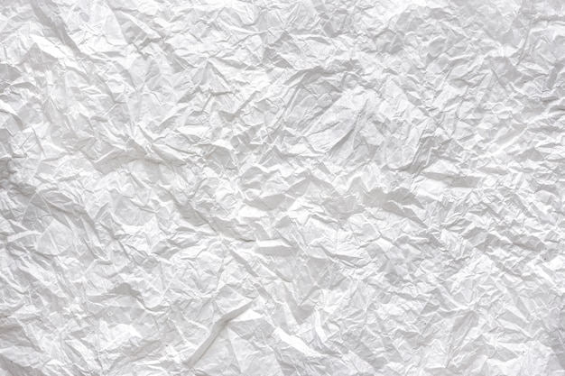 Crumpled white paper background