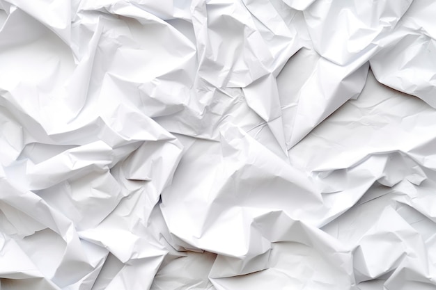 The crumpled white paper creates an intriguing and textured background for artistic designs