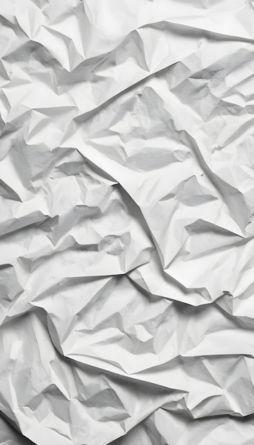 Crumpled White Paper Texture Background Design