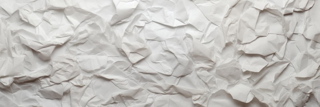 Crumpled white paper texture for the background Generative ai