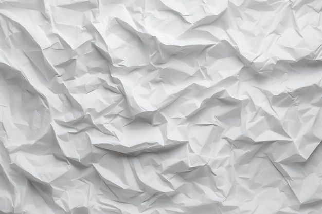 Crumpled White Paper Texture Background