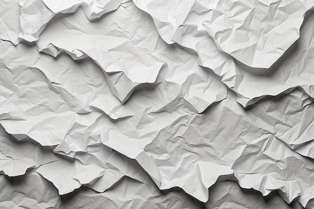 Crumpled white paper texture pattern Rough grunge old blank White clean crumpled paper background