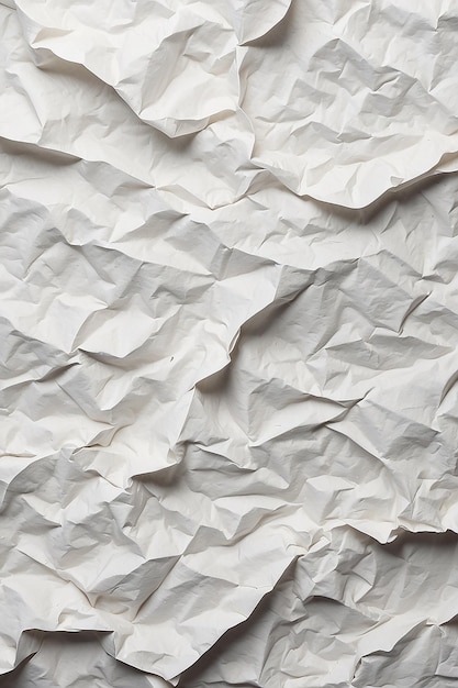 Crumpled white paper texture pattern Rough grunge old blank White clean crumpled paper background