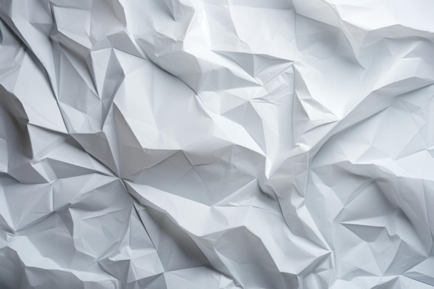 Crumpled White Paper Texture