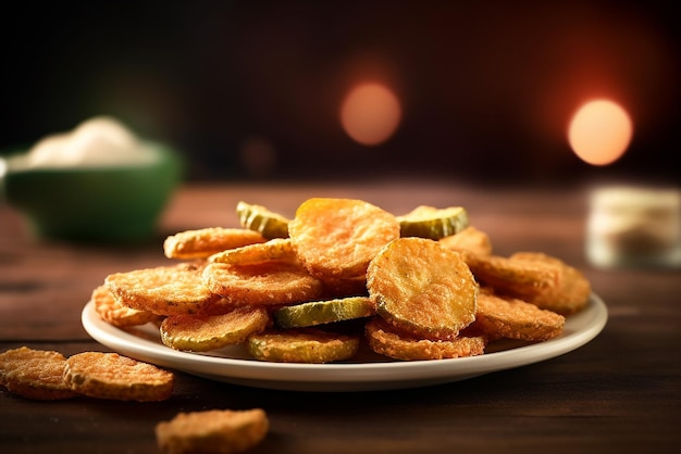 Crunchy Fried Pickles gemaakt met Generative AI Tools