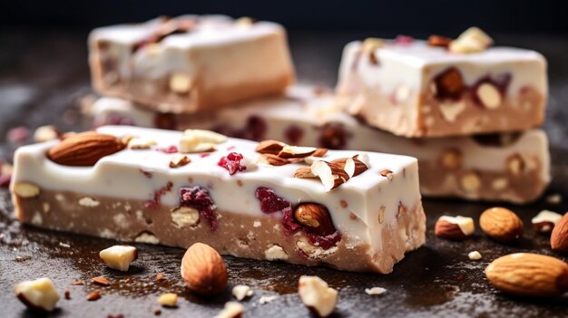 Crunchy nougat bars