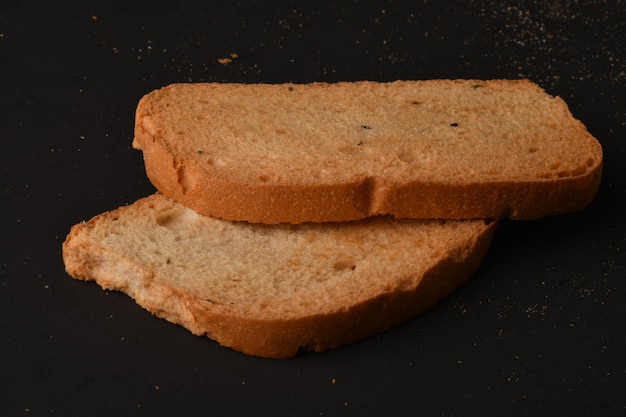 Foto fette biscottate croccanti o pane tostato per una vita sana