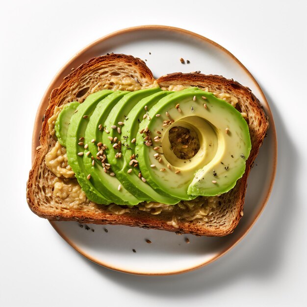 Crunchy toast adorned with creamy avocado goodness