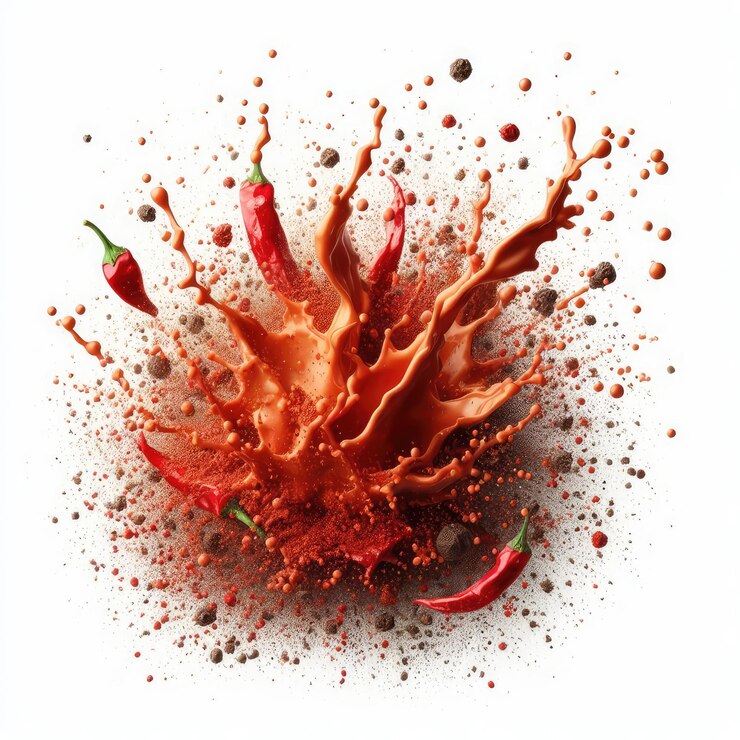 Photo crushed dried red pepper isolated on a white background