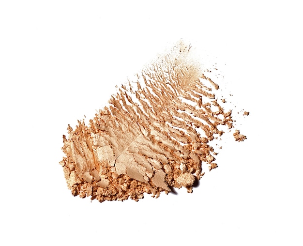 Crushed eyeshadow isolated on white