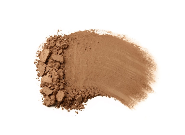 Crushed eyeshadow isolated on white