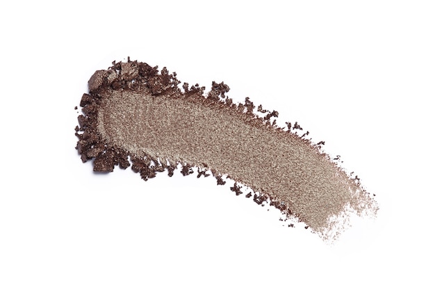 Crushed eyeshadow isolated on white