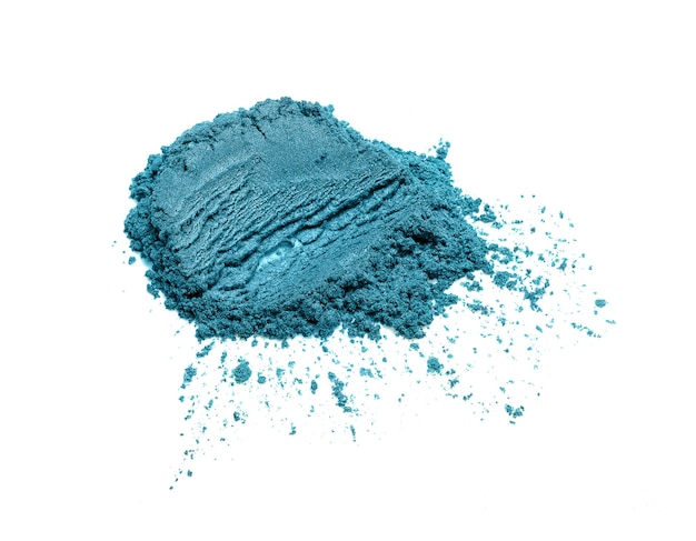 Crushed eyeshadow isolated on white