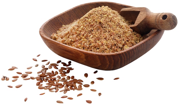 Crushed flax seeds