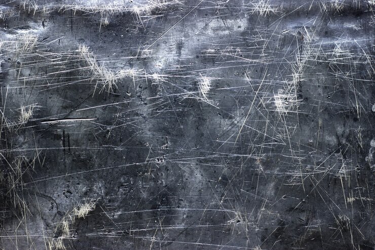 Photo crushed iron, texture of worn metal. stainless steel template for design