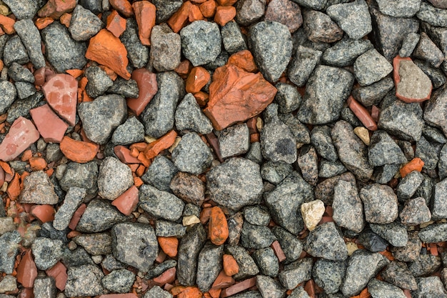 Crushed stone as a background