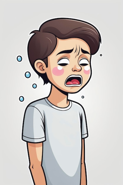 crying person illustration