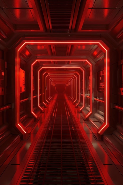 Cryptids roaming a luxury spaceship hallway scifi ambiance eerie silence