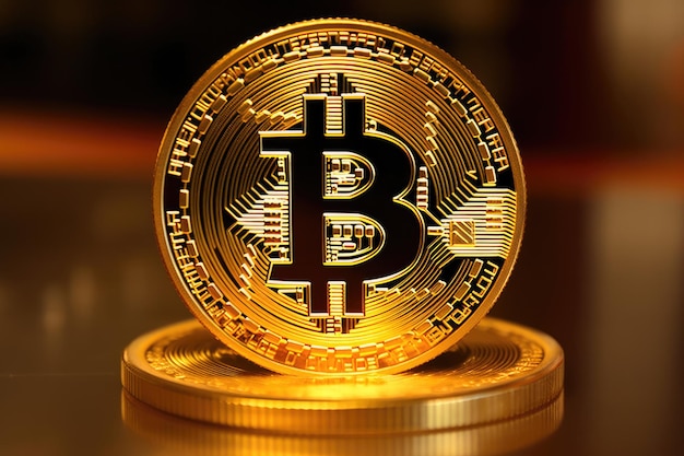 Crypto Closeup Detailed Bitcoin Imagery