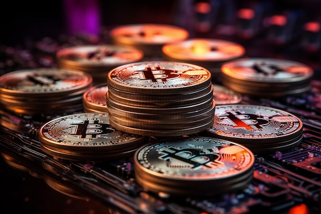 Crypto-valuta bitcoin de toekomstige munt cryptocurrency financiële aandelenmarktanalyse