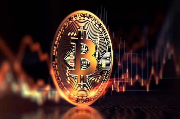 Crypto valuta Goud Bitcoin Beurs chat achtergrond Genertive AI