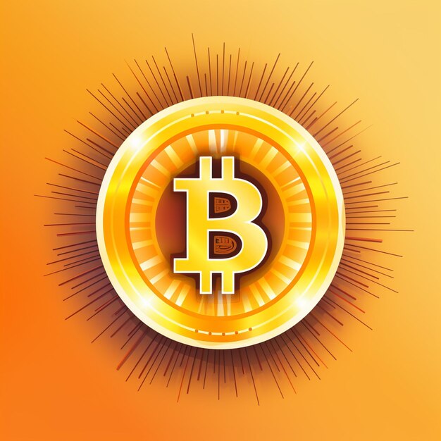 Cryptocurrency bitcoin golden coin bitcoin logo