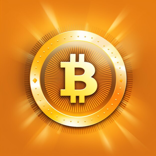 Cryptocurrency bitcoin golden coin bitcoin logo