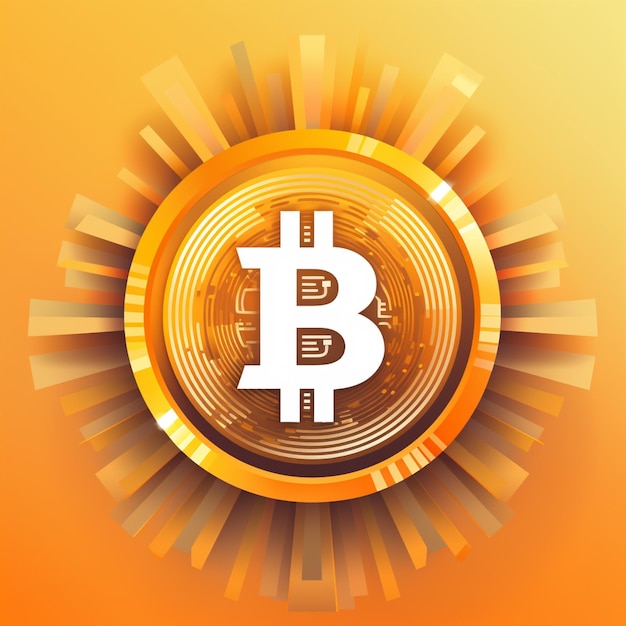 Cryptocurrency bitcoin golden coin bitcoin logo