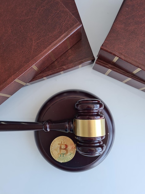 Cryptocurrency bitcoin observations and incidents and court decisions closeup