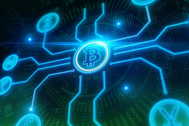 Cryptocurrency en technologieconcept