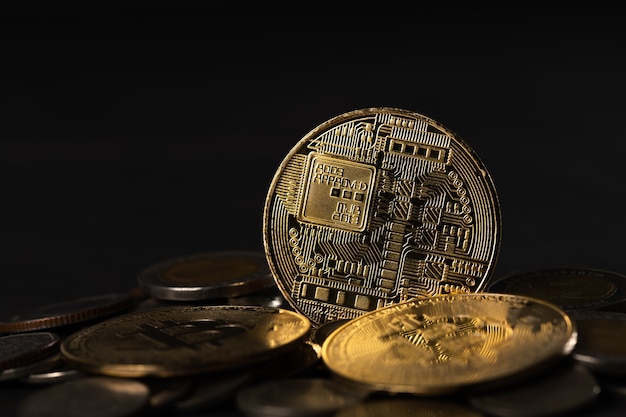 Cryptocurrency gouden bitcoin-munt