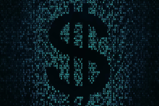 Cryptocurrency and money concept