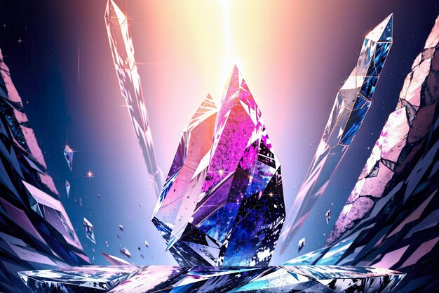 Crystal abstract background