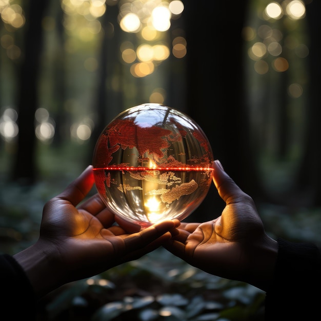 crystal ball sunset Global environment