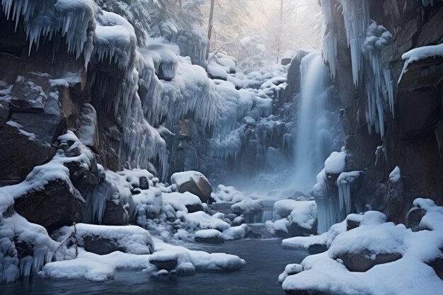 Crystal Cascade Frozen Waterfall Frozen photo