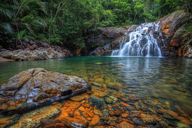 At the Crystal Cascades near Cairns Queensland Australia