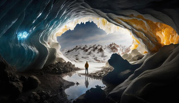 Photo crystal cave iceland