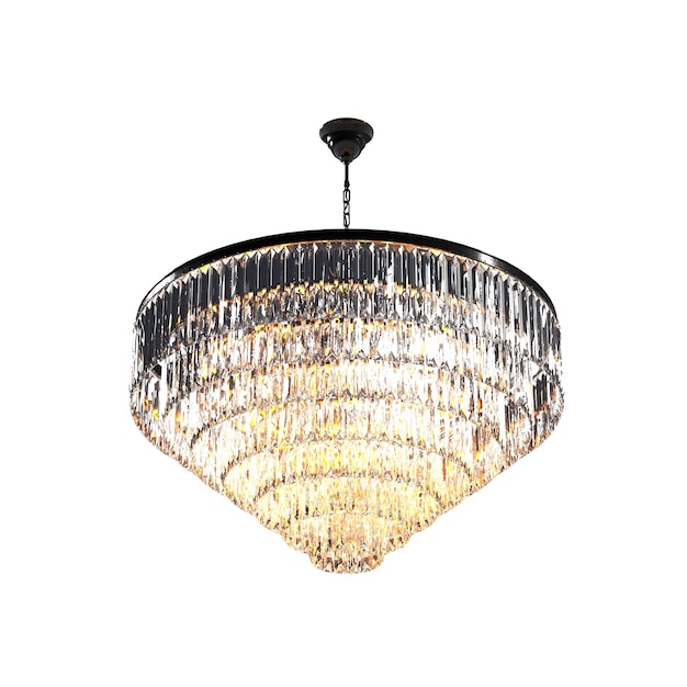 crystal chandelier for the interior isolated on white background home lighting 3D